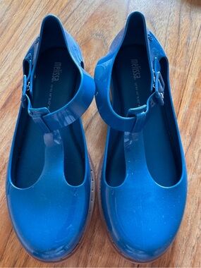 Melissa Blue Jelly Mary Jane Shoes